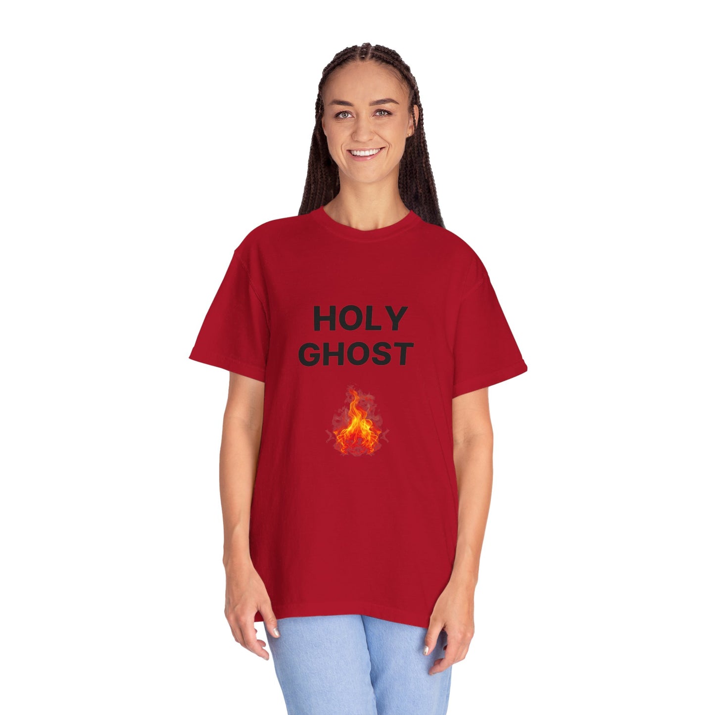 Holy Ghost Fire Tee with Black Letters