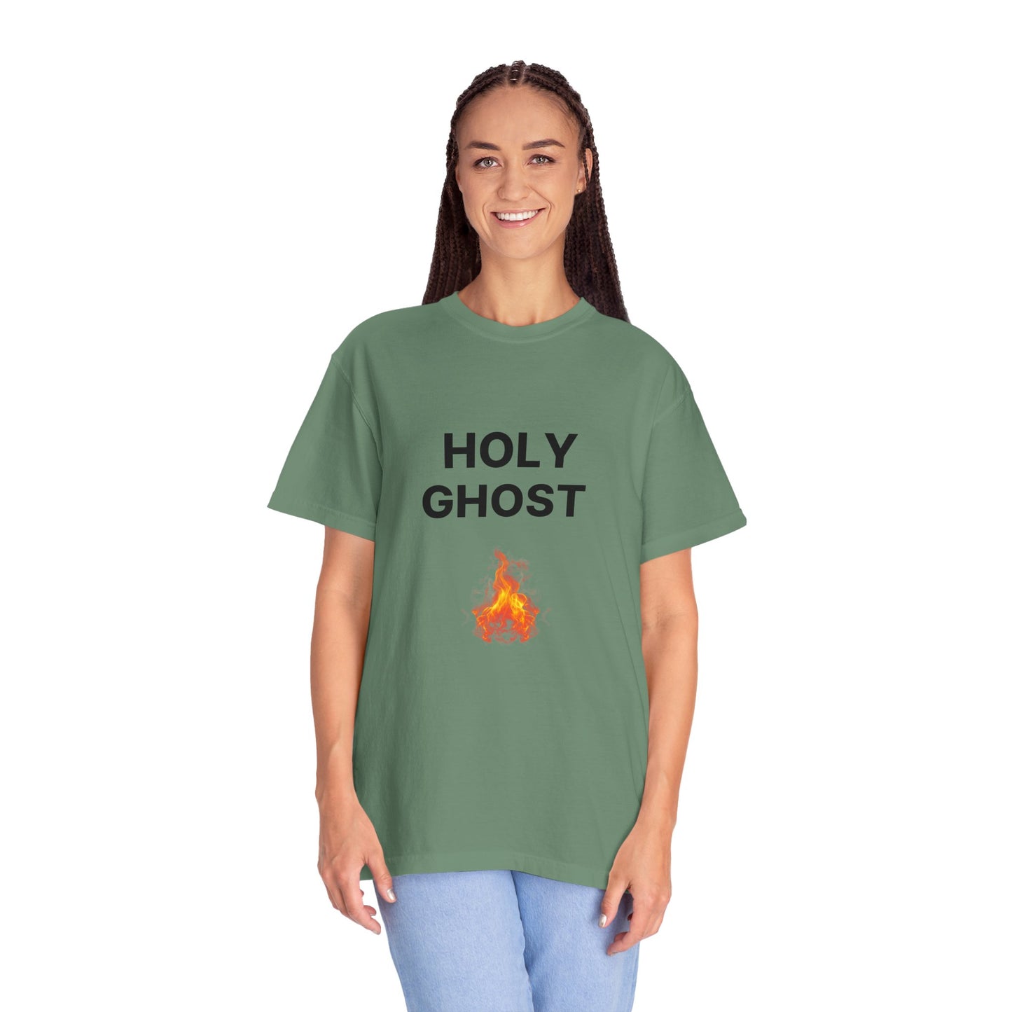 Holy Ghost Fire Tee with Black Letters