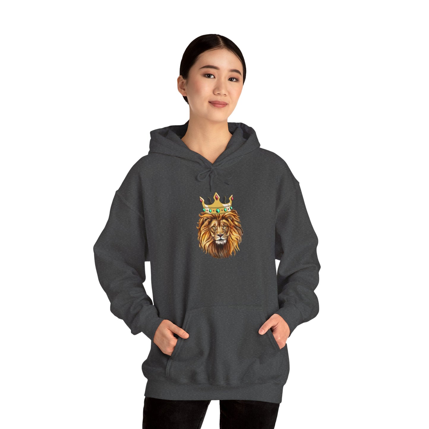 The Royal Lion Unisex Heavy Blend™ Hoodie - Regal Style for Animal Lovers