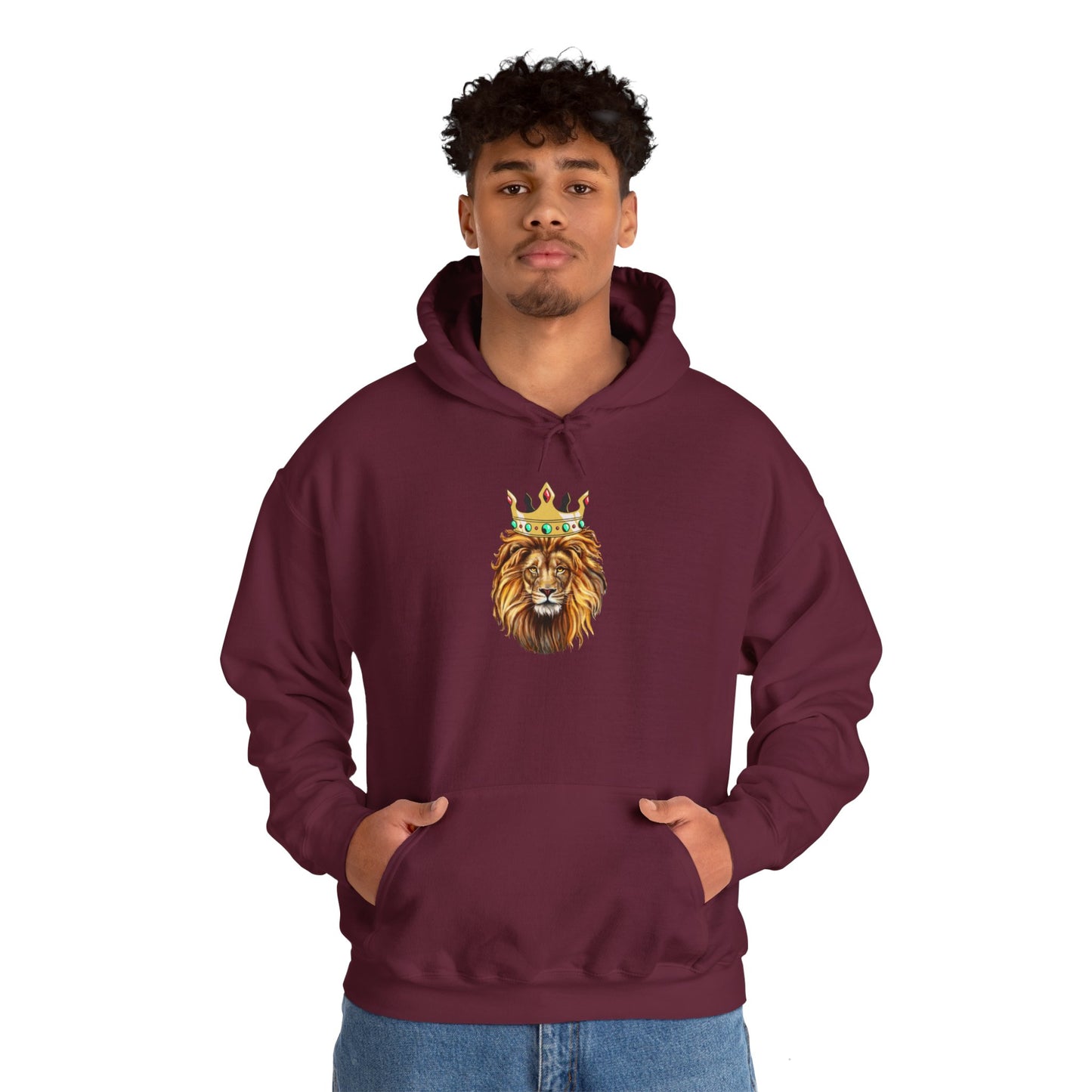 The Royal Lion Unisex Heavy Blend™ Hoodie - Regal Style for Animal Lovers