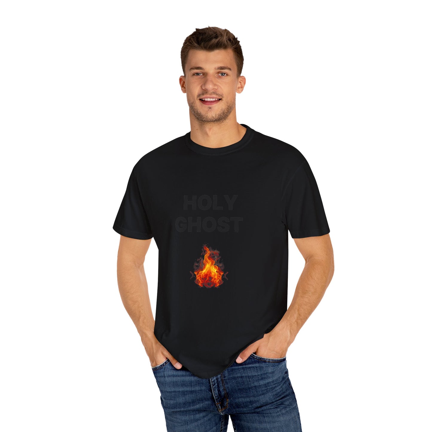 Holy Ghost Fire Tee with Black Letters