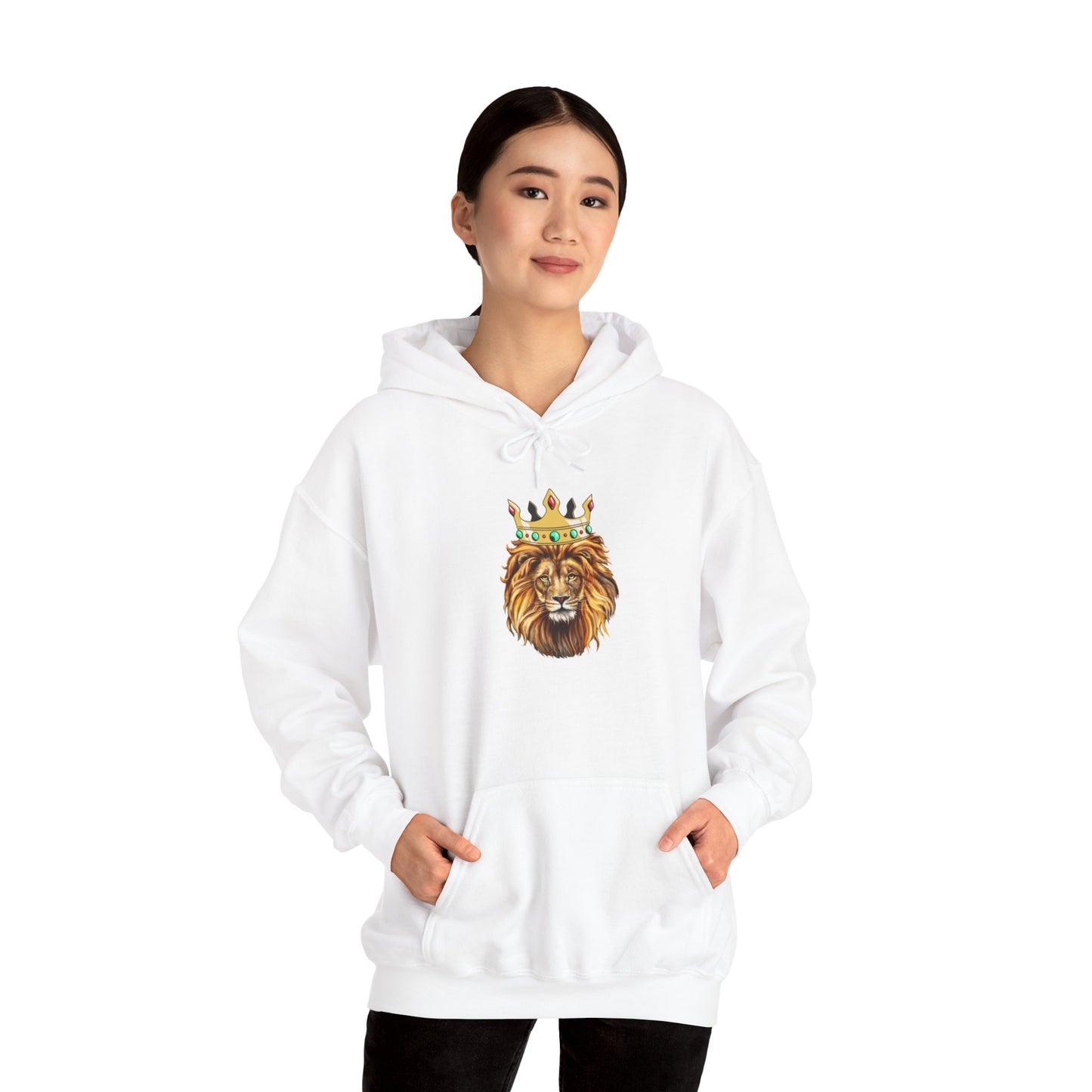 The Royal Lion Unisex Heavy Blend™ Hoodie - Regal Style for Animal Lovers