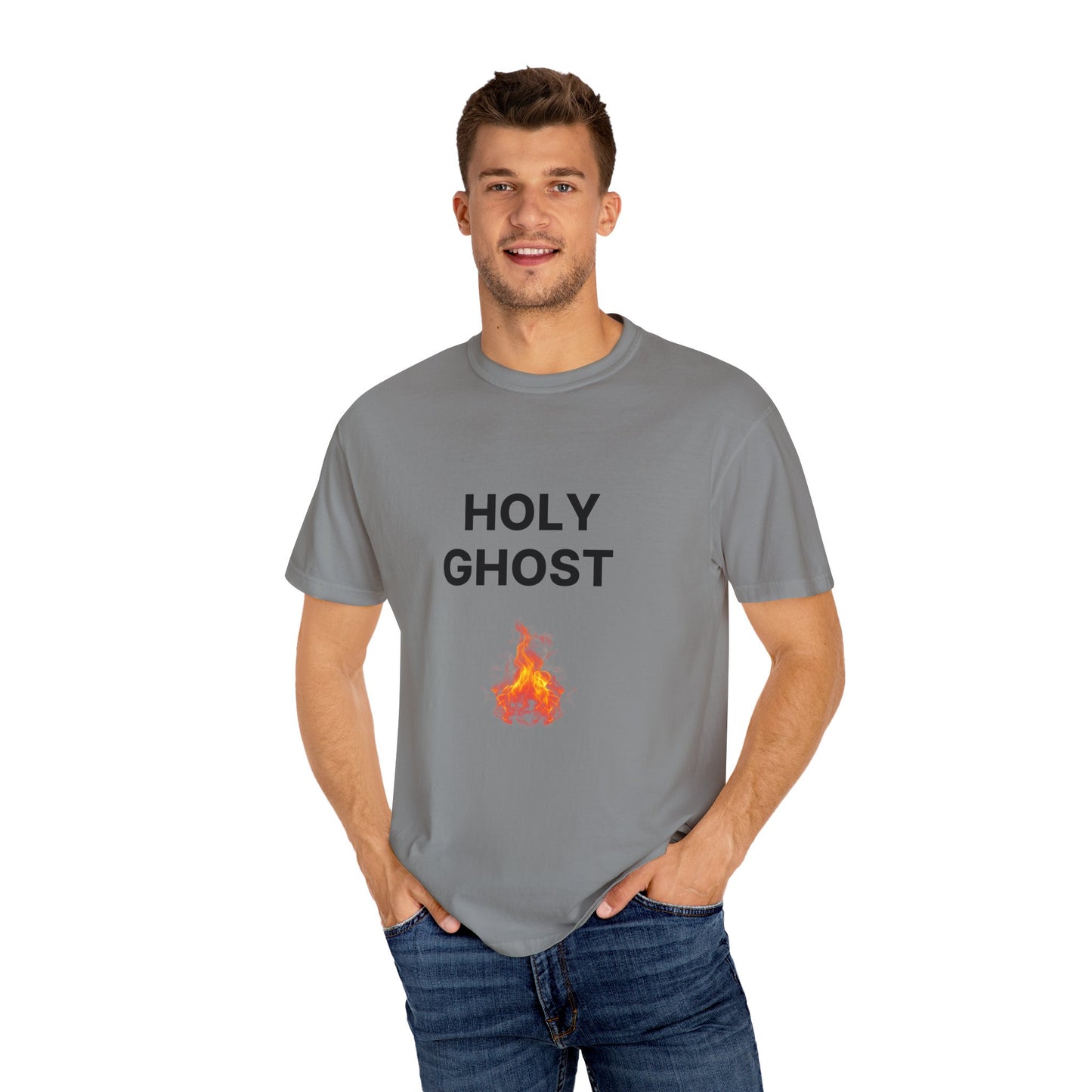 Holy Ghost Fire Tee with Black Letters