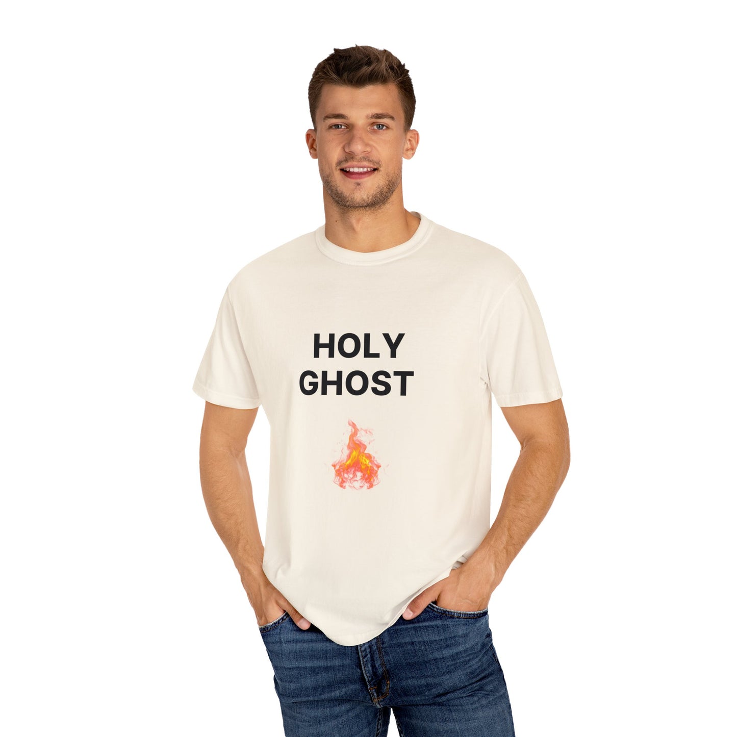 Holy Ghost Fire Tee with Black Letters