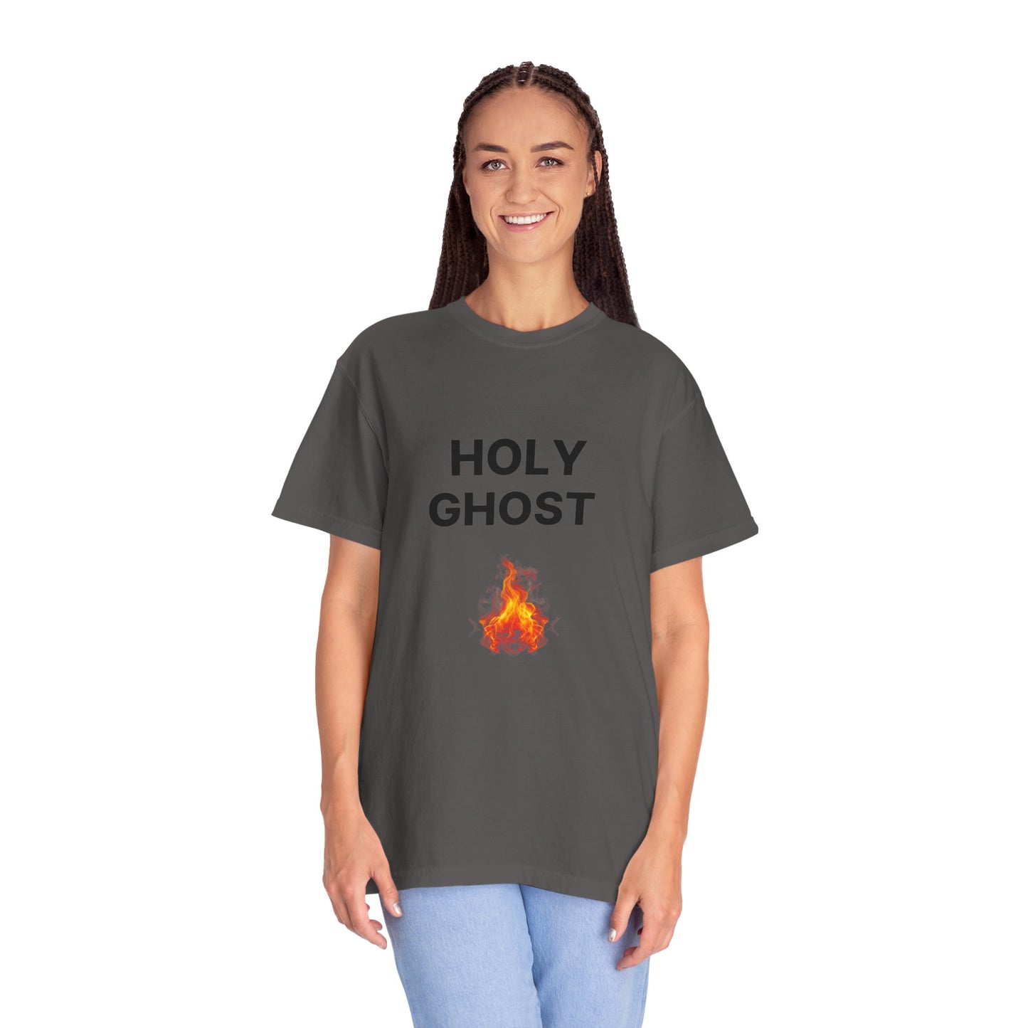 Holy Ghost Fire Tee with Black Letters
