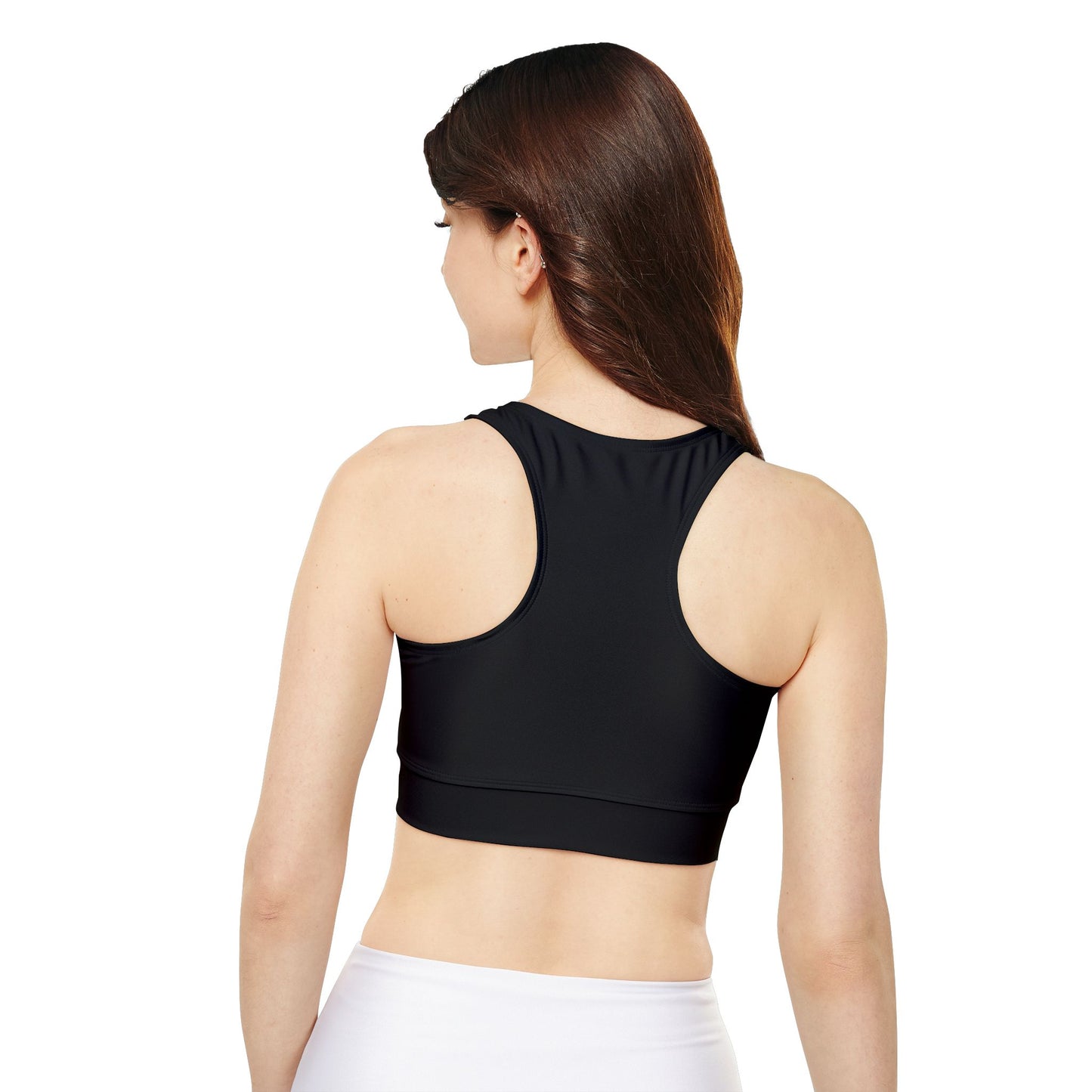 Fully Lined, Padded Sports Bra in Black
