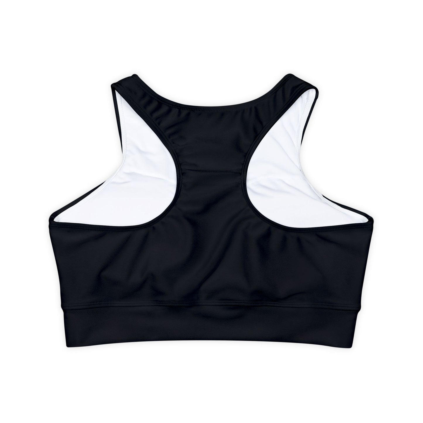 Fully Lined, Padded Sports Bra in Black