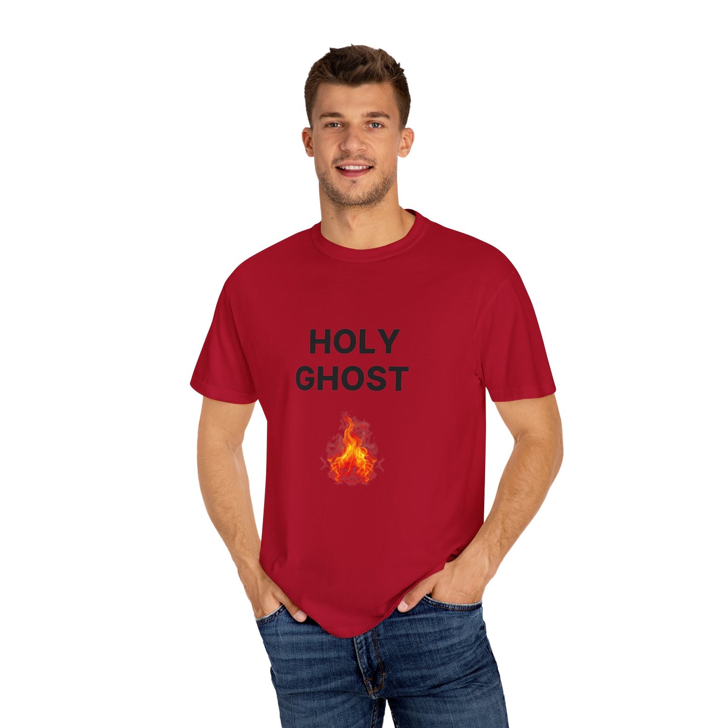 Holy Ghost Fire Tee with Black Letters