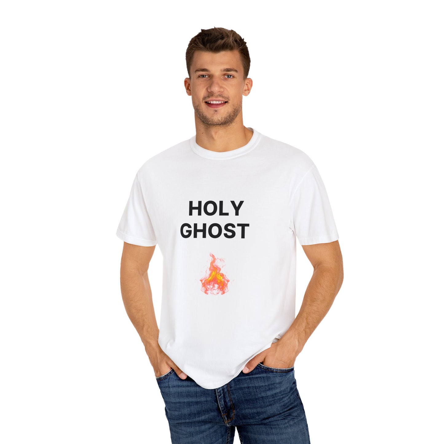 Holy Ghost Fire Tee with Black Letters