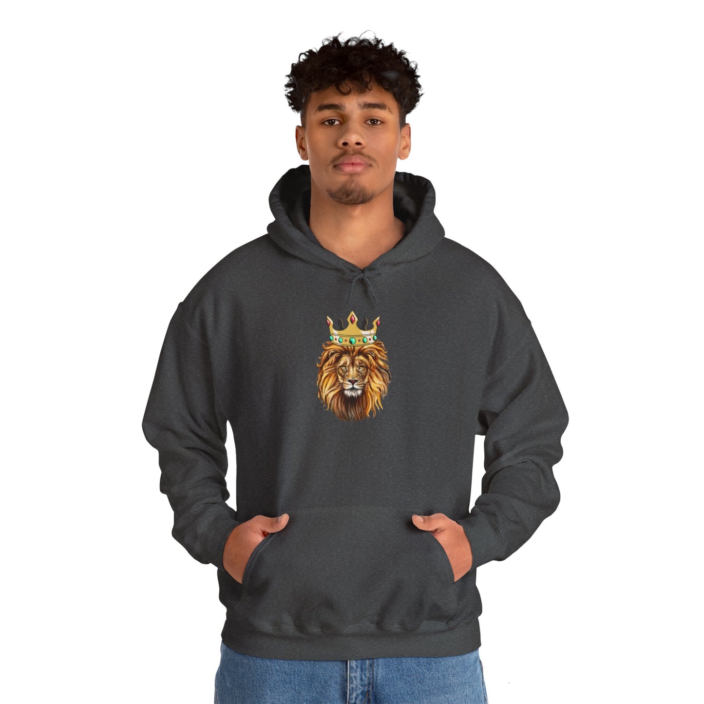 The Royal Lion Unisex Heavy Blend™ Hoodie - Regal Style for Animal Lovers