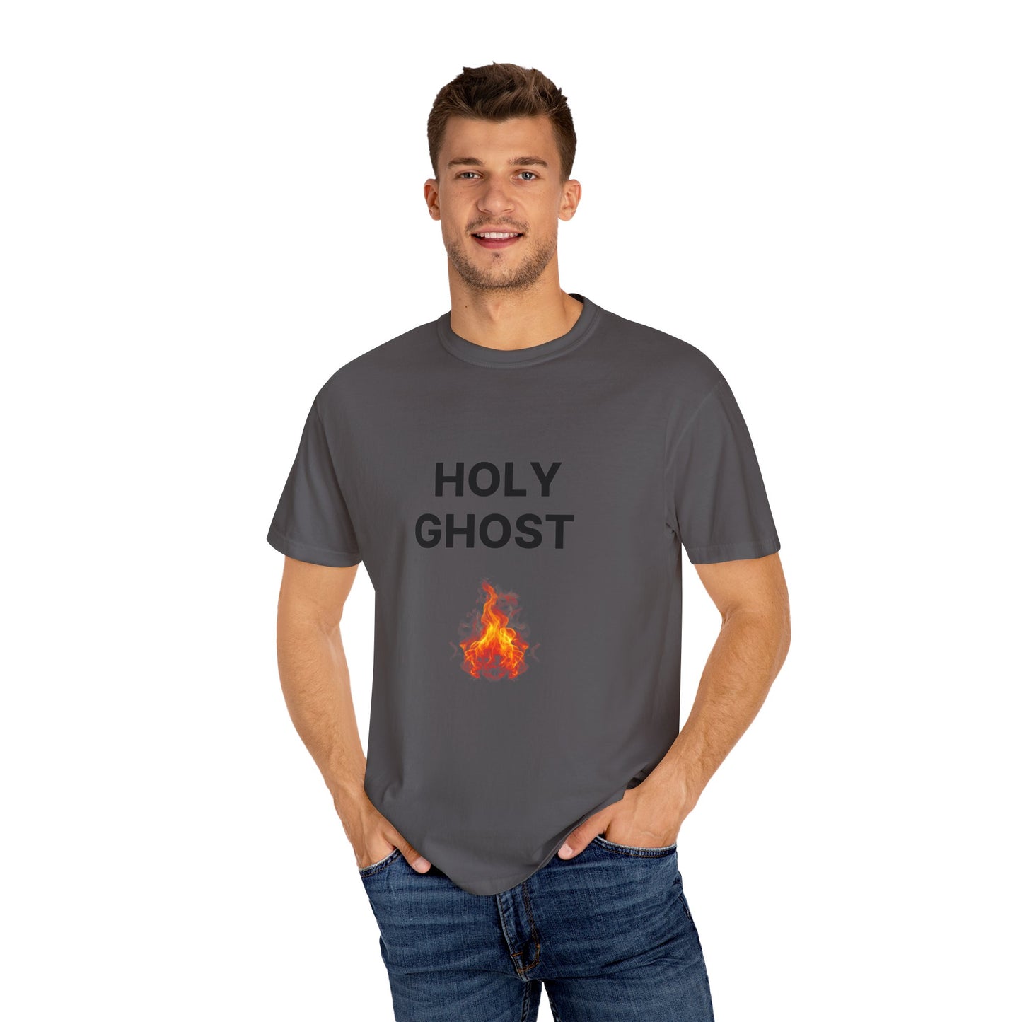 Holy Ghost Fire Tee with Black Letters