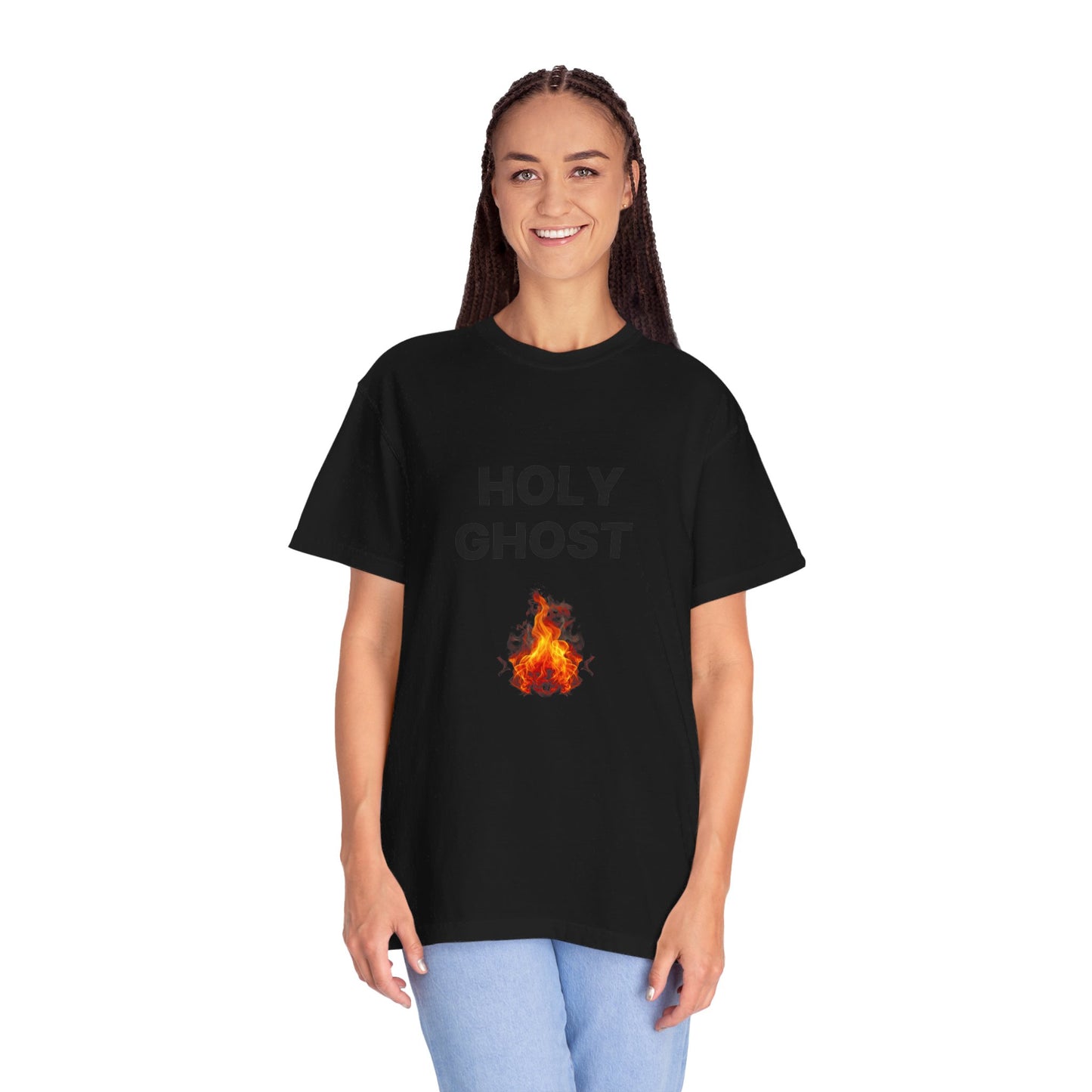 Holy Ghost Fire Tee with Black Letters