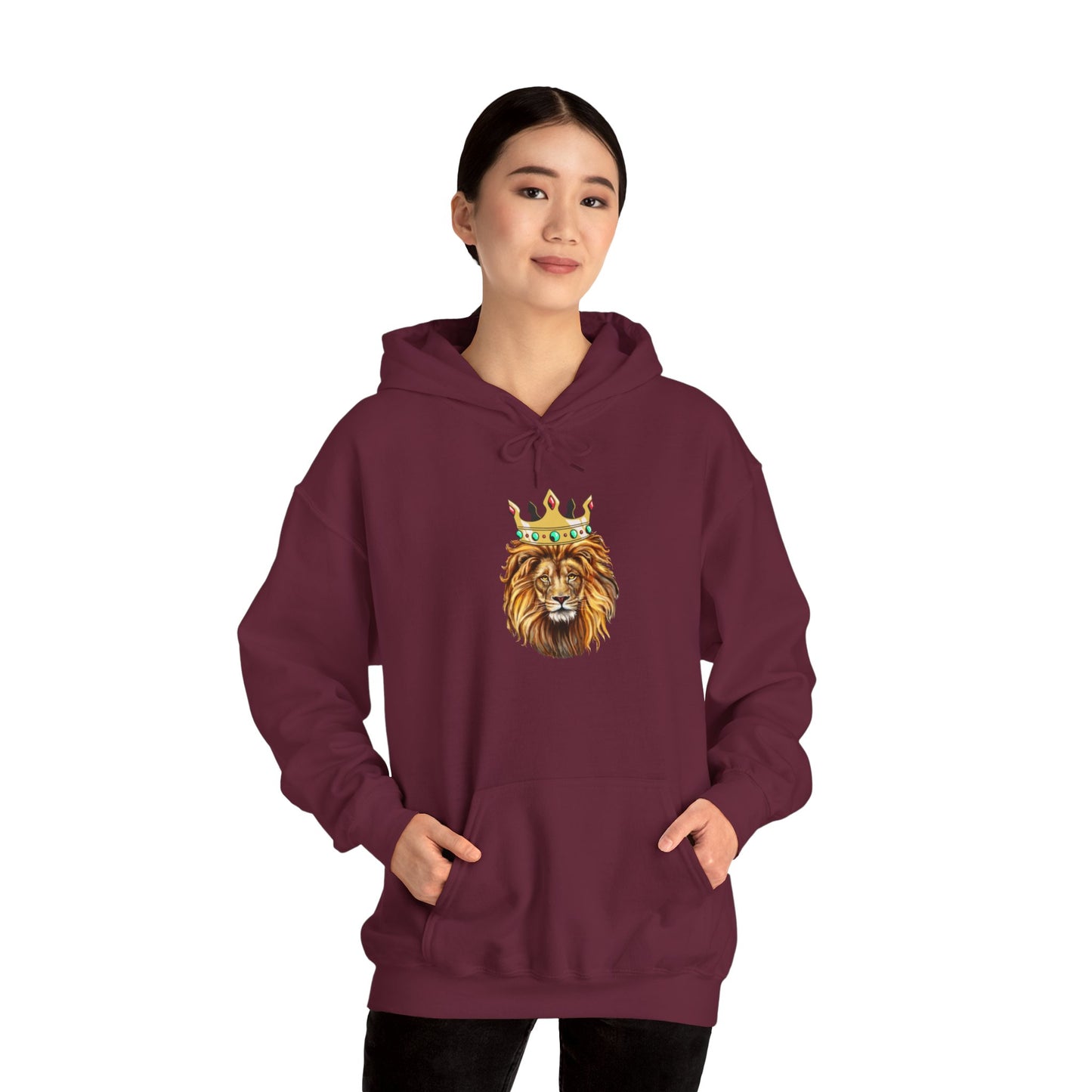The Royal Lion Unisex Heavy Blend™ Hoodie - Regal Style for Animal Lovers