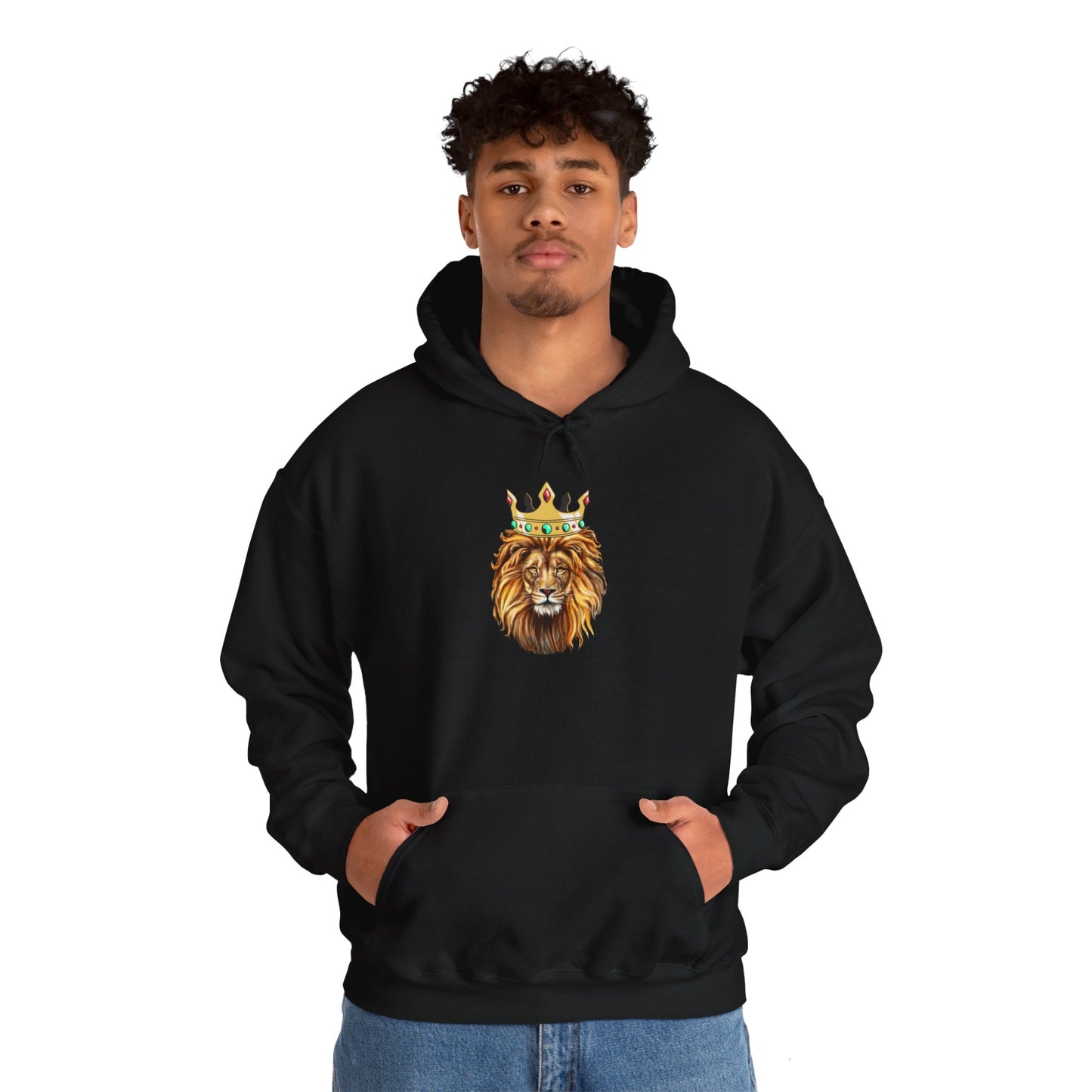 The Royal Lion Unisex Heavy Blend™ Hoodie - Regal Style for Animal Lovers