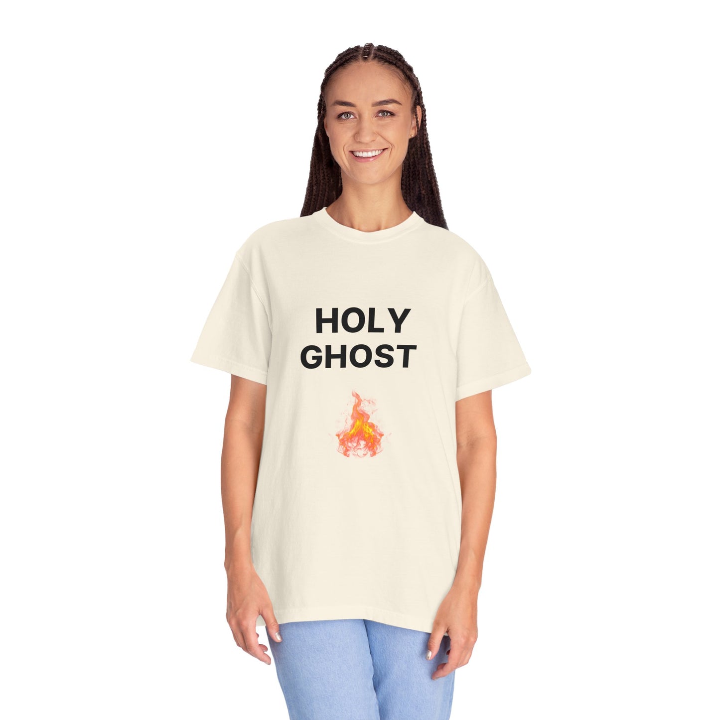 Holy Ghost Fire Tee with Black Letters
