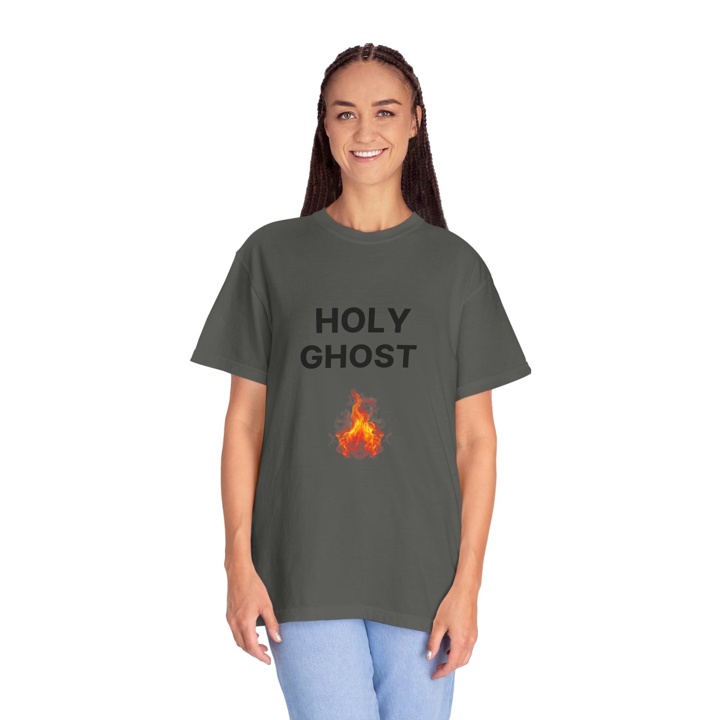 Holy Ghost Fire Tee with Black Letters