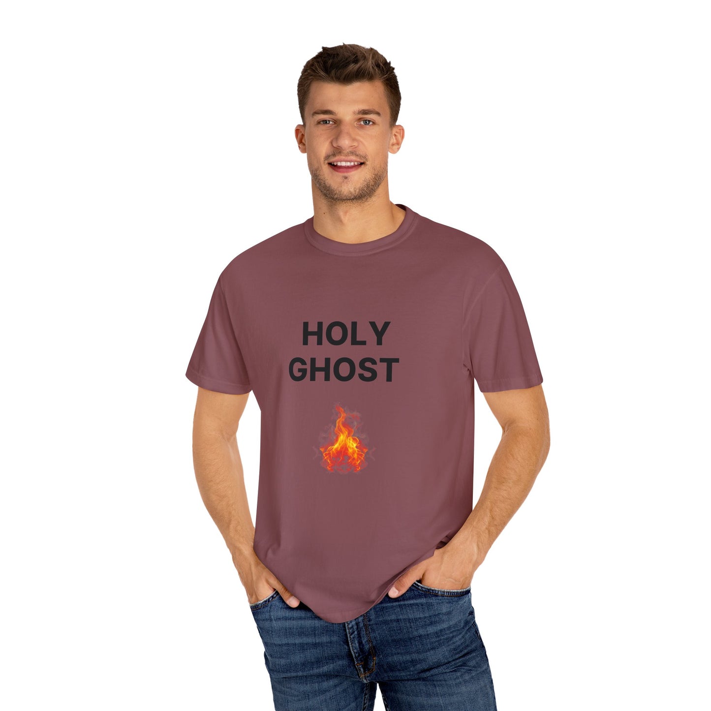 Holy Ghost Fire Tee with Black Letters