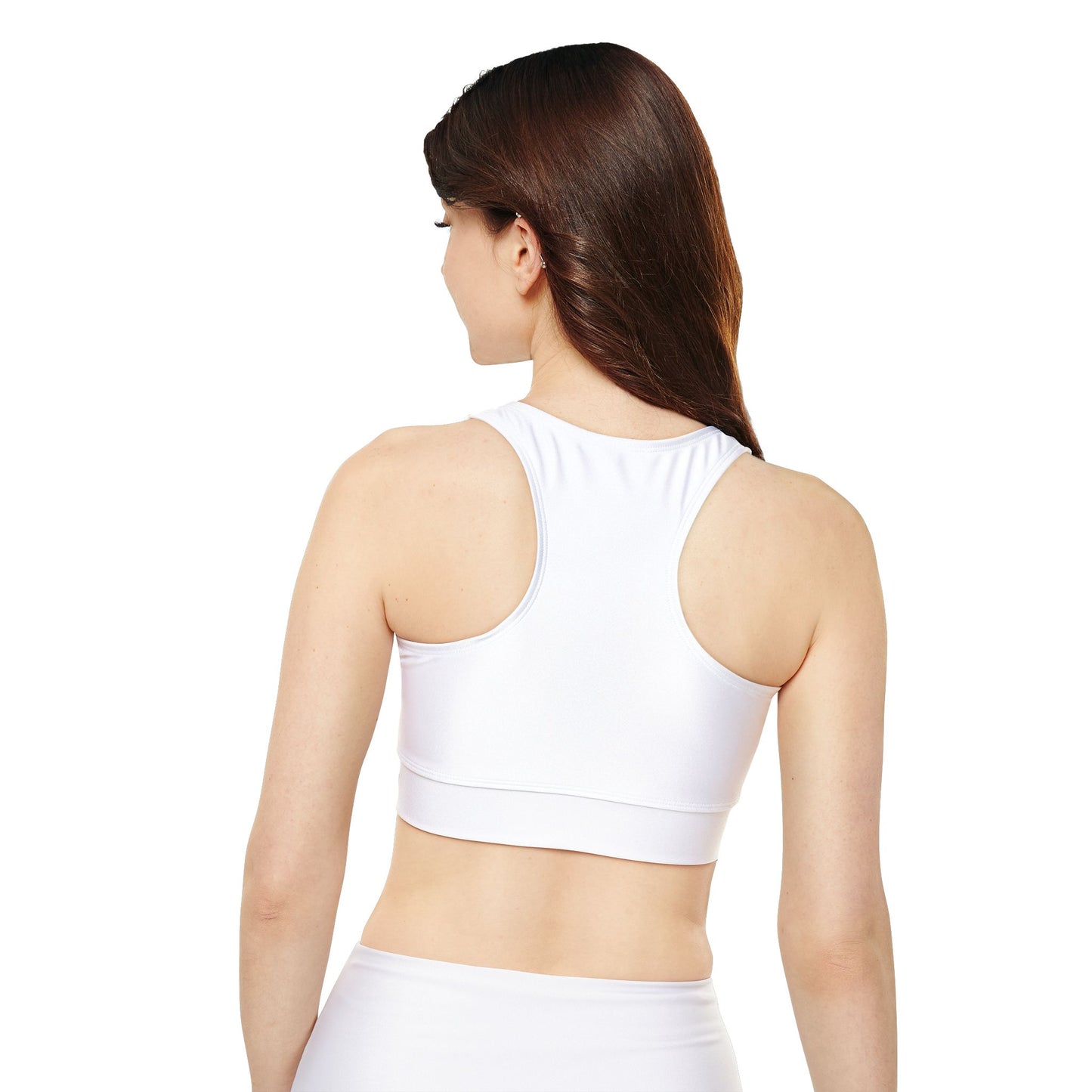 Fully Lined, Padded Sports Bra in White