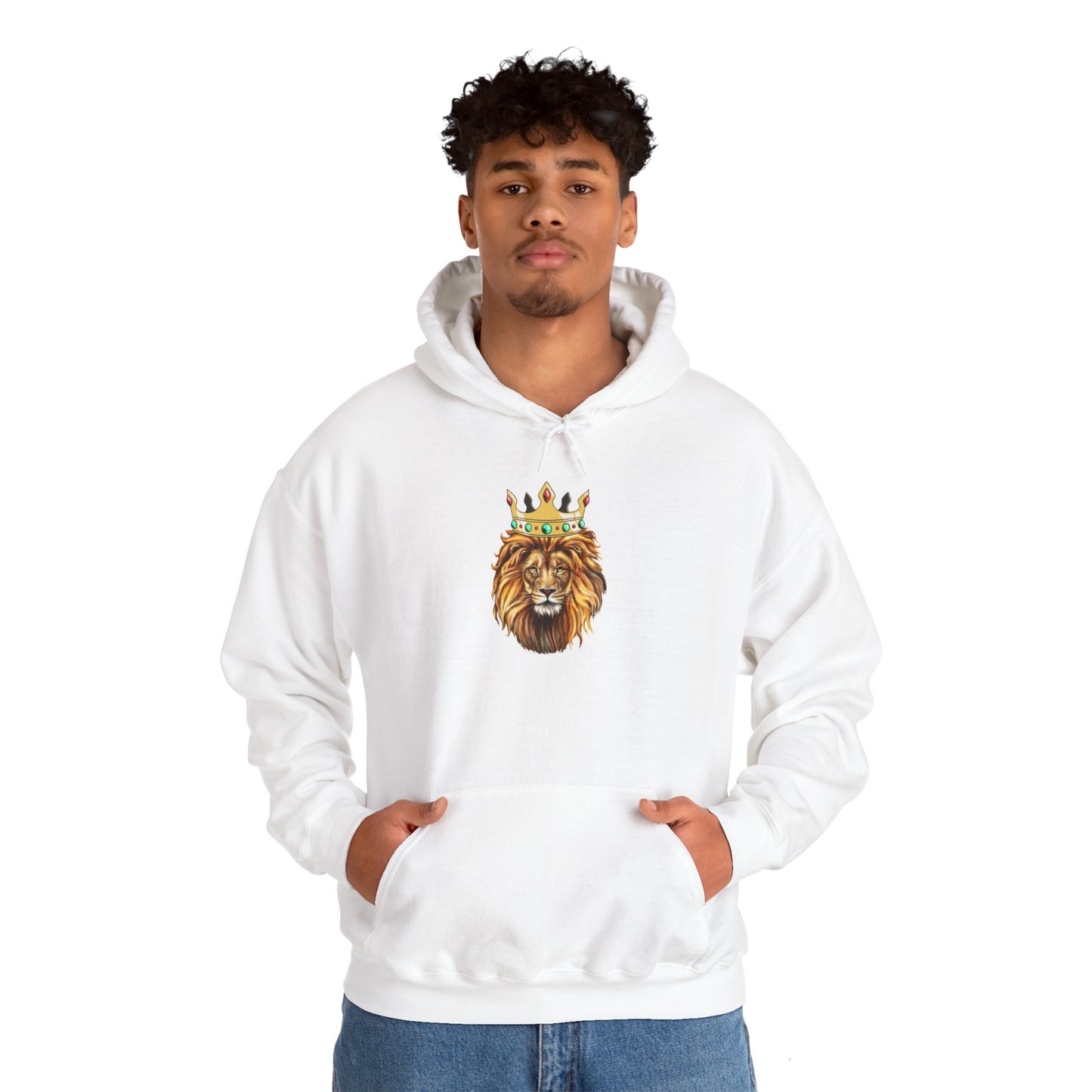 The Royal Lion Unisex Heavy Blend™ Hoodie - Regal Style for Animal Lovers