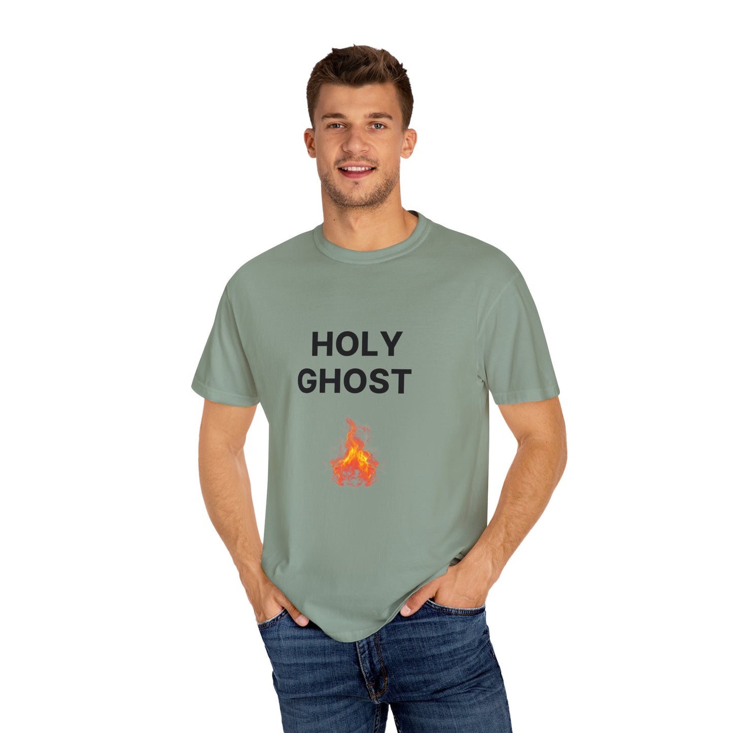 Holy Ghost Fire Tee with Black Letters
