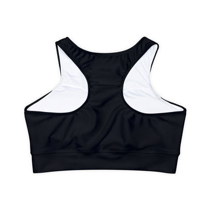 Fully Lined, Padded Sports Bra in Black