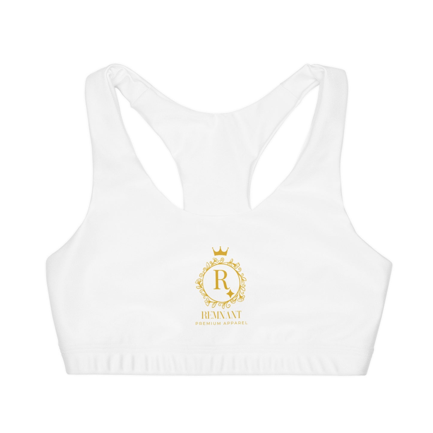 Girls' Double Lined Seamless Sports Bra in White