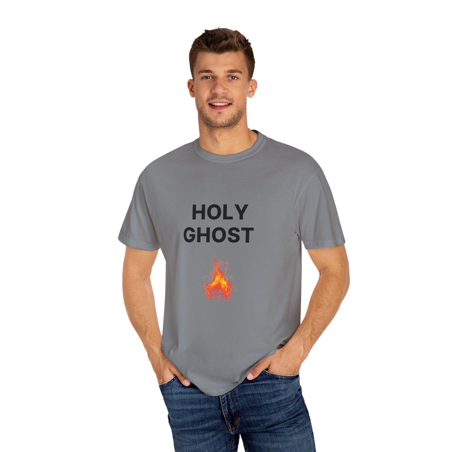 Holy Ghost Fire Tee with Black Letters