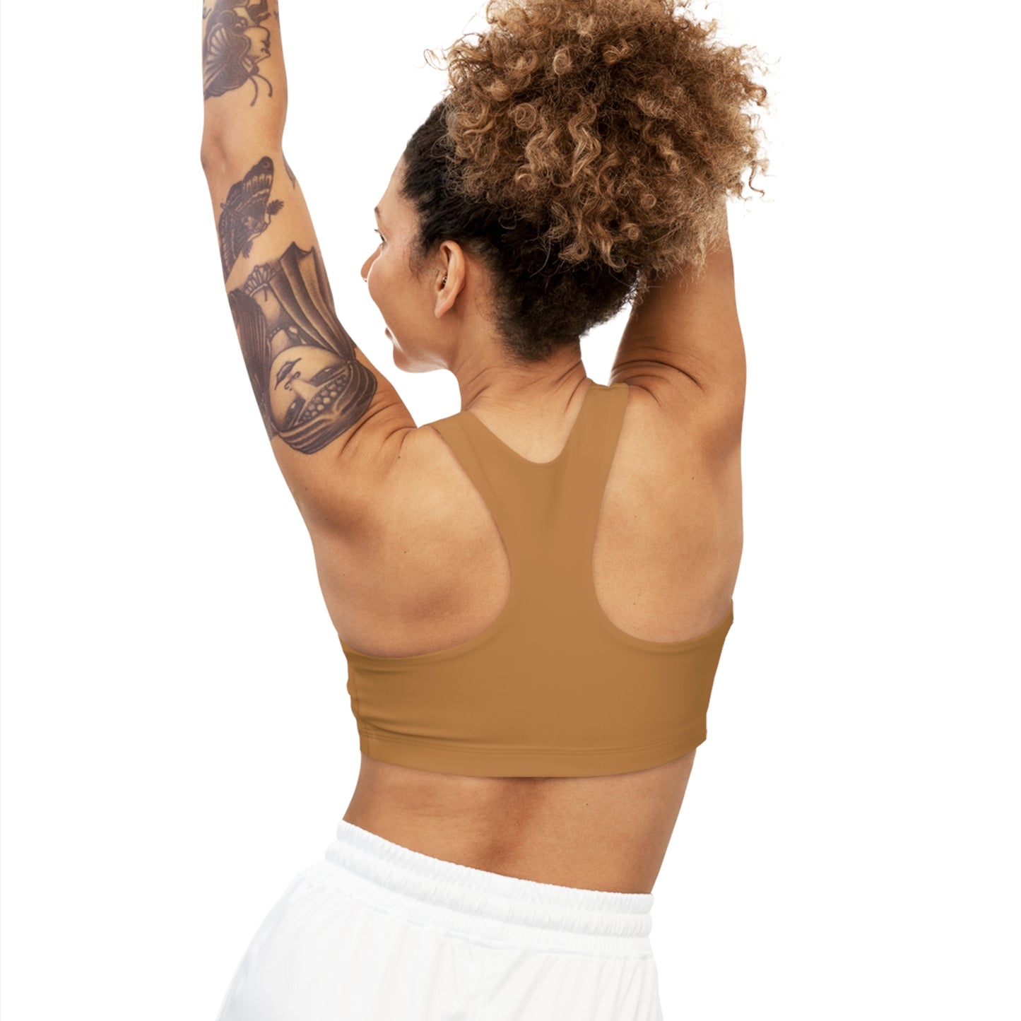 The Remnant Seamless Sports Bra in Light Brown